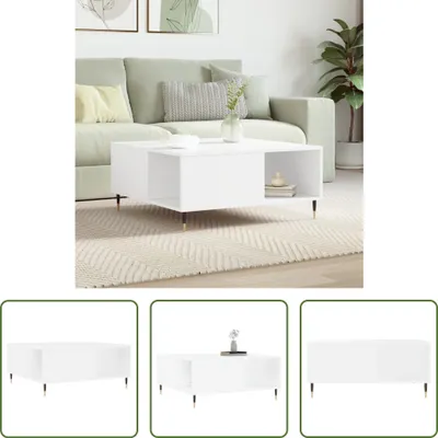 Produktbild von The Living Store Couchtisch Weiß 80x80x36,5 cm Holzwerkstoff