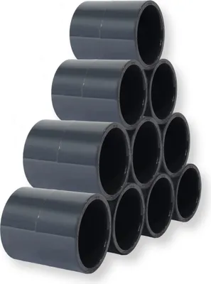 Produktbild von 10er Set PVC-U Fitting Klebemuffe 50 mm