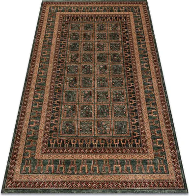 A rug is shown from a high angle on a white background.