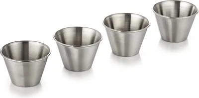 Produktbild von Dipschale Set, 80 ml, Ø 7 cm, Set á 4 Stück, Chromnickelstahl