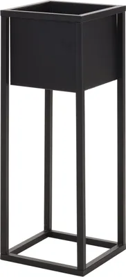 Produktbild von H&S Collection Kvetináč s podstavcom kovový čierny 60 cm