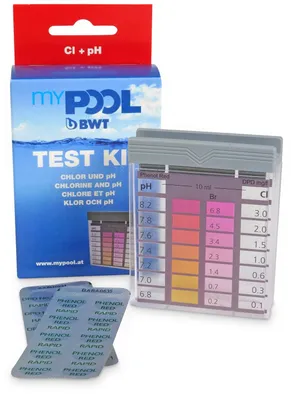 Produktbild von myPOOL Chlor/pH Testgerät inkl. 2x20 Tabletten