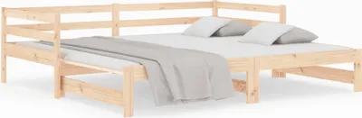 Image de Lit coulissant sans matelas 80x200 cm
