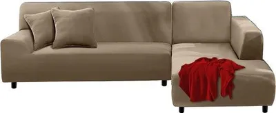 Produktbild von Elastische Eckbankhülle, braun, 2-teilig, mit Kissenhüllen