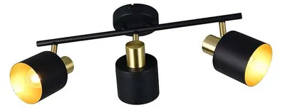 Zdjęcie produktu dla Lampa sufitowa, metal, czarno-złoty, ruchoma L 53,5 cm