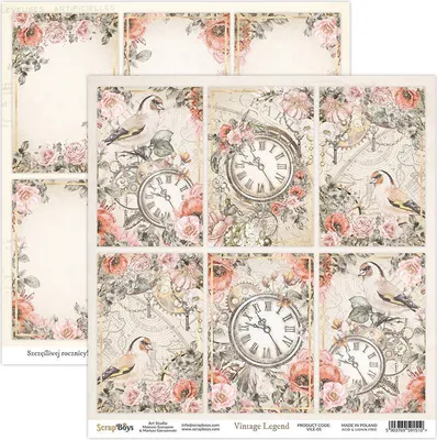 Image de Papier pour scrapbooking 30x30 - Scrapboys - Vintage Legend 05
