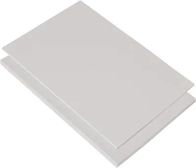 Productafbeelding van Polystyreen platen - Kunststof platen - Modelbouw en borden - Hoge breukvastheid - 2x DIN A4 - Wit mat