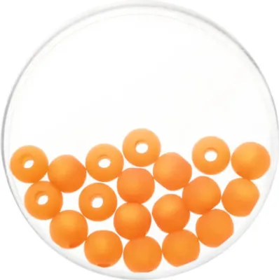 Produktbild von Perle Polaris orange matt 8 mm 15 Stück