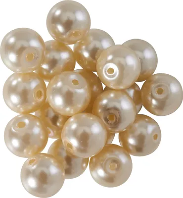 Produktbild von Glaswachsperlen Ø 10 mm, 20 Stück Perlweiß
