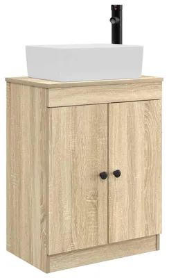 Obrázek produktu pro vidaXL Koupelnová skříňka s umyvadlem, dub Sonoma, 54 x 35 x 83 cm