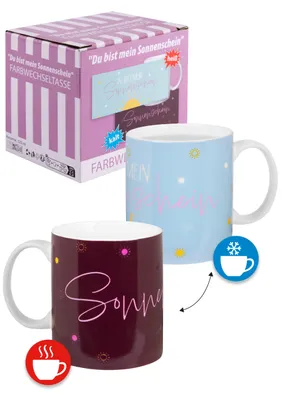 Produktbild von Du bist mein Sonnenschein Zaubertasse - Kaffeetasse Becher Kaffeebecher Tasse aus Keramik Farbwechseltasse 320 ml