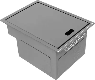 Produktbild von Küchenspüle, platzsparendes Design, langlebiger Edelstahl, Dunkelgrau