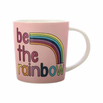 Immagine prodotto di Maxwell & Williams Becher Be Kind - Be The Rainbow, Kaffeebecher, Tasse, Porzellan, Bunt, 380 ml, DX1072