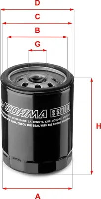 Produktbild von Ölfilter SOFIMA S 5210 R Anschraubfilter für FIAT DUCATO Pritsche/Fahrgestell (230) DUCATO Bus (230) DUCATO Kasten (290) DUCATO Kasten (230L)