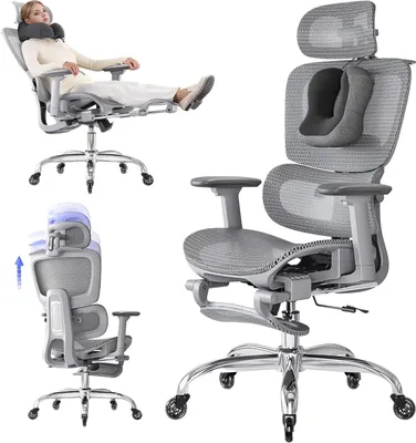 Produktbild von Ergonomischer Bürostuhl - Bürostuhl mit Rückenstütze - Bürostuhl - Arbeitshocker - Schreibtischstuhl für das Homeoffice