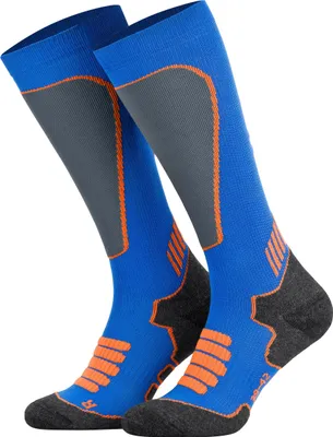 Produktbild von Tobeni Sport Kompressionsstrümpfe Lang Biking- Running- Skiing- Socken für Frauen und Männer, Farbe:Royal, Grösse:35-38