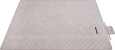 Produktbild von Famanu Picknickdecke 300 x 200 cm wasserfest maschinenwaschbar faltbar für Park Garten Strand - Khaki tropische Farne