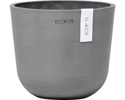 Produktbild von Blumentopf Ecopots Oslo Kunststoff Ø 16 cm H 13,7 cm grau