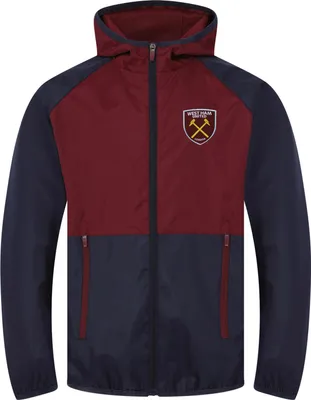 Produktbild von West Ham United FC - Windschutz für Jungen, Raglanärmel GF351 (134) (Marine/Rotwein)