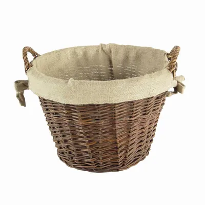 Produktbild von Gartenkorb mit Juteeinlage Ø 45cm, aus Weide