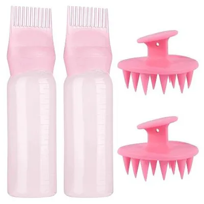 Zdjęcie produktu dla Aplikator do włosów z grzebieniem butelka 170 ml zestaw 3 szt