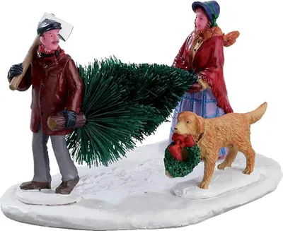 Zdjęcie produktu dla Lemax Christmas Village Pair Christmas House Winter Decoration - figurki do dekoracji świątecznych