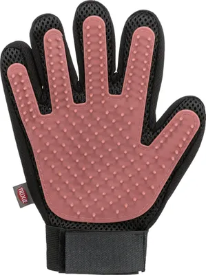 Image de Gant de toilettage 16 × 24 cm rose/noir