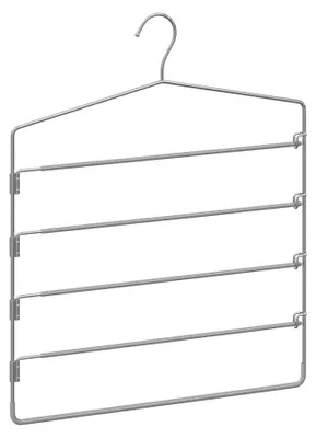 Produktbild von Hosenkleiderbügel Metall Five® - Grau