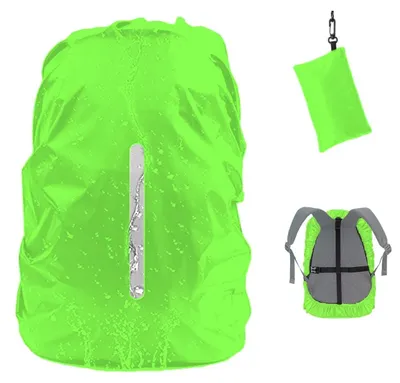 Produktbild von Regenschutzhülle Rucksack Regenhülle - Wasserdicht - 8 bis 70 Liter - Reflektierend