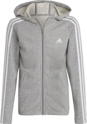 Produktbild von Felpa con cappuccio adidas Essentials 3-Stripes Full-Zip Jr IC3635 Pullunder adidas Größe: 140CM,