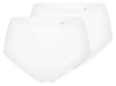 Produktbild von Schiesser Damen 2PACK Midi weiss