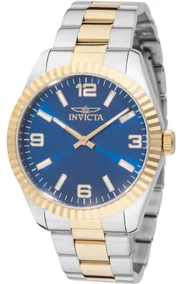 Zdjęcie produktu dla Invicta Specialty 49678 Zegarek Męski - Mechanizm Kwarcowy - Stal Nierdzewna z Niebieską Tarcza - 43 mm