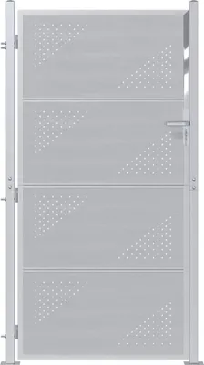 Produktbild von vidaXL Gartentor 85 x 174 cm Edelstahl Silber Abschließbar