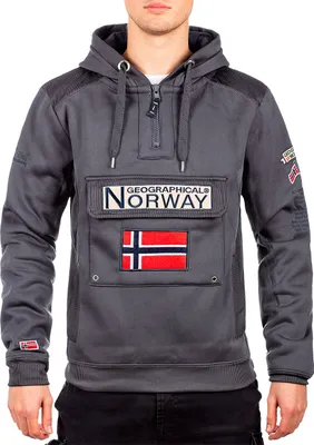 Produktbild von Geographical Norway Herren Regular Fit Hoodie gymclass men Dark Grey M