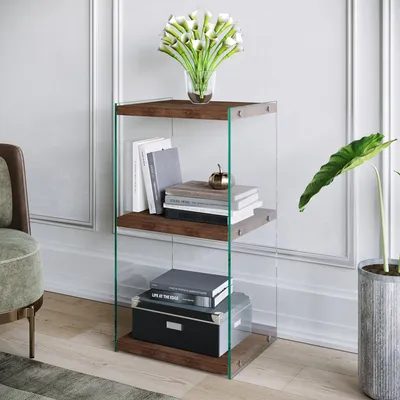 Image de Skye Decor, R300- R300NOS, couleur noyer, étagères à livres, 80x40x35 cm, 100% pin massif