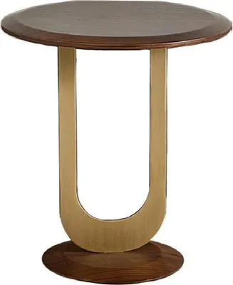 Productafbeelding van Bijzettafeltje, bruin, stijlvol, voor de woonkamer, rond