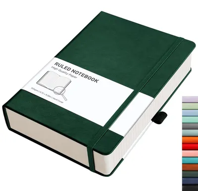 Produktbild von Notizbuch A5 liniert 320 Seiten Hardcover Grün 14,5 x 21 cm