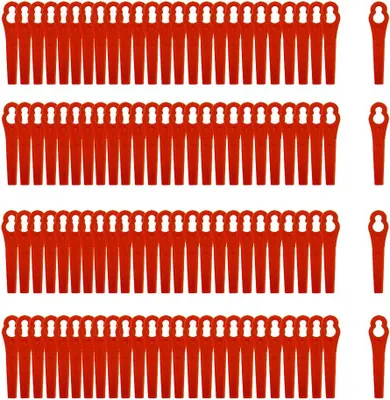 Produktbild von 100 Stück Rasentrimmer Ersatzmesser,Kunststoff Ersatzmesser Trimmer,Rasentrimmer Messer