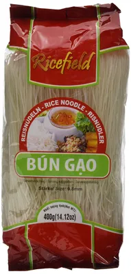 Produktbild von [1 x 400g] RICEFIELD Reisnudeln Vermicelli | Bun gao | Stärke 0,8mm
