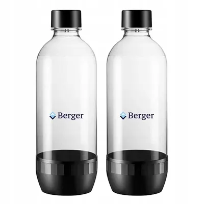 Produktbild von Berger 1 L Flaschen-Set (2 Stück) kompatibel mit SodaStream