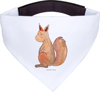 Produktbild von Mr. & Mrs. Panda Bandana Einhorn Glauben - Weiß - Geschenk, Hunde Hals Tuch, Eichhorn, Einhörnchen, Dreieckstuch, Halstuch, Einhörner, Eichhörnchen, Unicorn, Hund