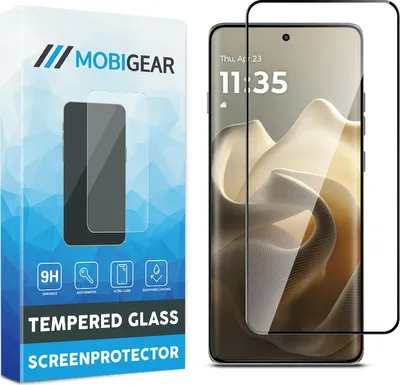 Produktbild von Mobigear Premium  Motorola Edge 60 Panzerglas Gehärtetes Glas Displayschutz - Hüllenfreundlich - Schwarz