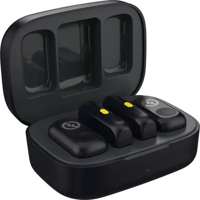 Obrázek produktu pro Hollyland Lark A1 Kombinovaný bezdrátový mikrofon iPhone Android 2TX Nabíjecí box 48kHz 24bit Potlačení šumu Dosah 200 m Šedá barva