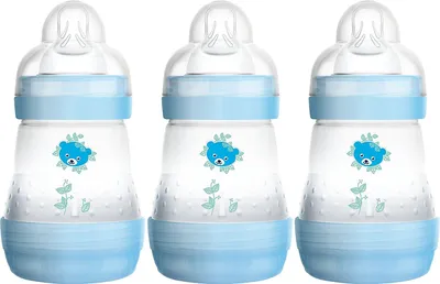 Image de MAM Anti-coliques, lot de 3 biberons de 160 ml avec tétine, capacité de 160 ml, sans