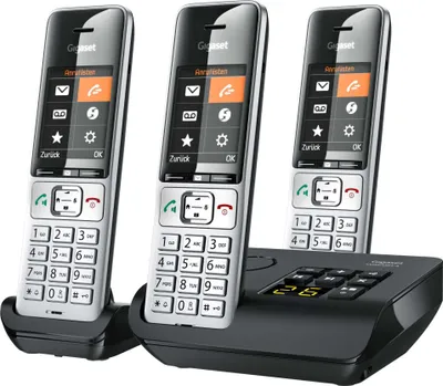 Zdjęcie produktu dla Gigaset COMFORT 500A trio srebrno-czarny