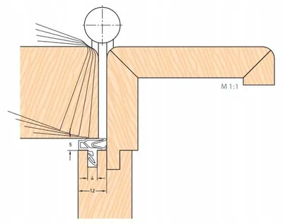 Produktbild von Deventer S 7904 Türdichtung Innen Falzlos Beige