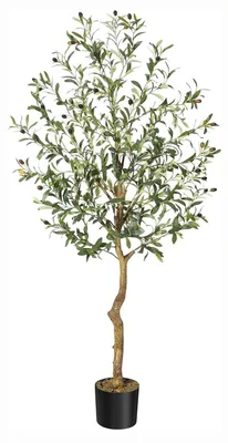 Obrázok produktu pre Umelý olivovník – umelá rastlina v črepníku – 150 cm – PE – do exteriéru – stojaca – štýl bonsai – zelená
