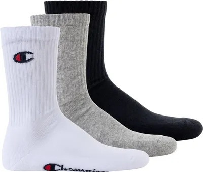 Produktbild von Champion Uni Socken, 3 Paar - Crew Socken Basic Schwarz/Weiß/Grau EU 39-42