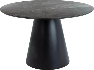 Productafbeelding van Eettafel, keukentafel. Kleur en afmetingen naar keuze. Marmer, grijs/zwart