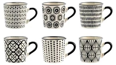 Immagine prodotto di H&H Set 6 Tazze Caffè Vhera In Stoneware Cc 90